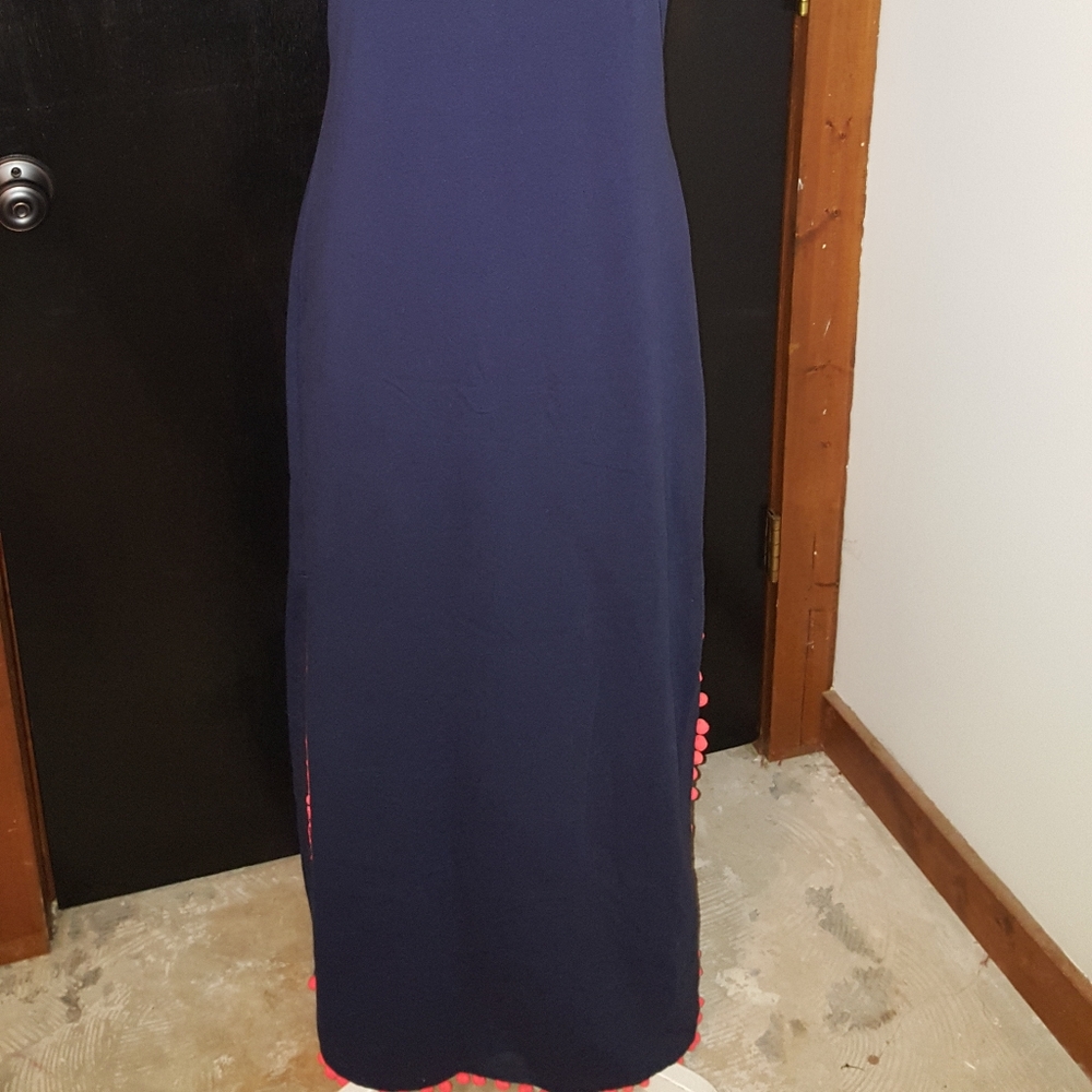Navy Beach Racer Back Cover-up